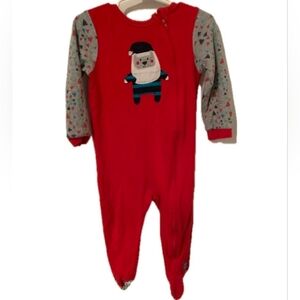 Festive Red Santa Kids Pajama Footies